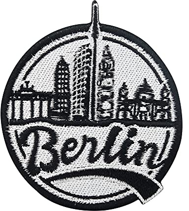 Finally Home Runder Berlin Patch zum Aufbügeln | Stadt Patches, Berliner Bär Bügelbild, Biker Bügelpatches, Flagge Aufnäher
