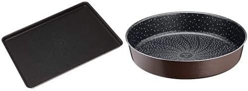 Tefal Perfectbake Plaque A Pâtisserie 38x28 cm Aluminium 100% Recyclé J5547002, fabriqué en France & Perfectbake Moule A Manqué 26cm Aluminium 100% Recyclé J5549702, fabriqué en France