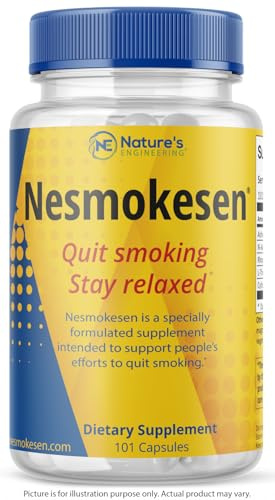 Nature's Engineering Nesmokesen - Quit Smoking Stay Relaxed, (101 Capsules / 25 Days Supply) Made in The USA