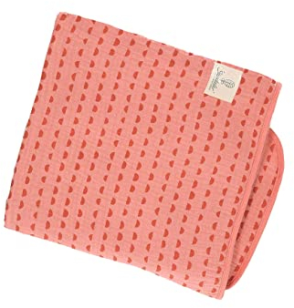 Sterntaler Baby Unisex Kuscheldecke Baby Babydecke Musselin Enna und Otti - Babydecke, Kuscheldecke, Baby Decke waschbar - Bio - koralle