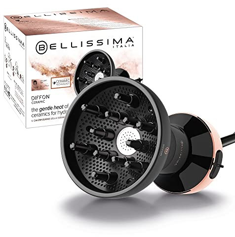 Bellissima Diffon - Diffuser Hairdryer for Curly Hair, Ceramic, Argon Oil Technology, No Accessories Needed, Gentle Heat Technology for Frizz-Free Curls, 700 Watts