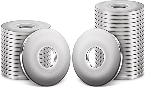 50 Stück Groß Unterlegscheiben M6, Leryati Edelstahl Beilagscheiben DIN 9021 A2 V2A Flach Unterlegscheiben Karosseriescheiben, Rostfreie Flat Washers für Schrauben & Muttern & Gewindestange