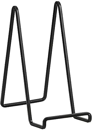 Staffelei Aufsteller Teller Ständer Metall - 2 Stück Tellerständer - Deko Tellerhalter - Dekoteller Halterung - Eisen Staffelei fuer Teller | Foto | Bücher | Bild | Bilderrahmen - Schwarz - 20,5 cm