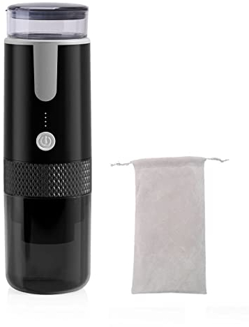 HSTYAIG Portable Electric Espresso Machine 15 Bar USB Rechargeable Coffee Machine Mini Electric Coffee Maker Compatible with Large Capsule & Ground Coffee for Camping, Travel, Office