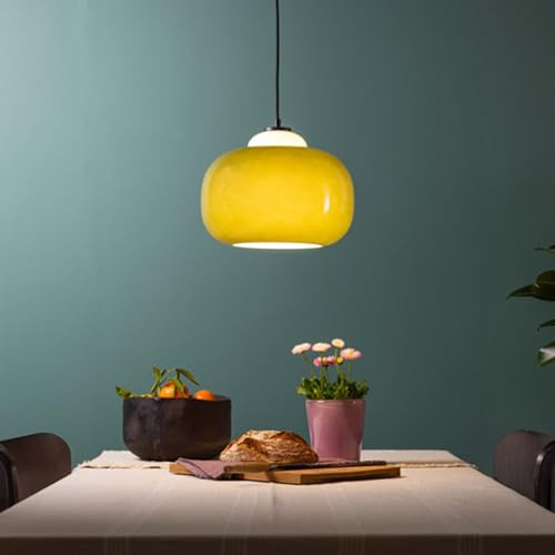 Lightbox Hängeleuchte grüner Glasschirm, dimmbar, E27 Lampe | Pendellampe für Wohnzimmer, Esszimmer und Küche, auffälliger Farbakzent für den Wohnbereich