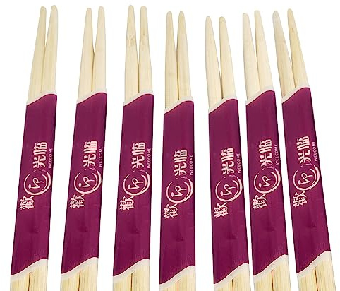 Kansai Convenience | 100 paia di bacchette di bambù usa e getta di alta qualità, confezionate singolarmente