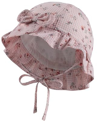 Sterntaler Barnhatt, Vichy Karo knytband för flickor, Pärlrosa, 43