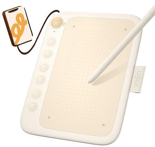 UGEE Q6 Zeichentablett für Android-Telefon, Grafiktablett mit 6 Hot-Tasten, 16,5 x 10,2 cm, tragbares Schreibtablett, verstellbarer Zeichenmodus, Zeichenblock mit 8192 Levels, batteriebetriebener