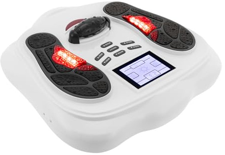 Durchblutungs-Stimulator für Füße und Beine Fußmassagegerät Elektrisch verbessert die Fußdurchblutung und Neuropathie Besitz 25 Modi 99 Intensitätsstufen Mit Fernbedienung