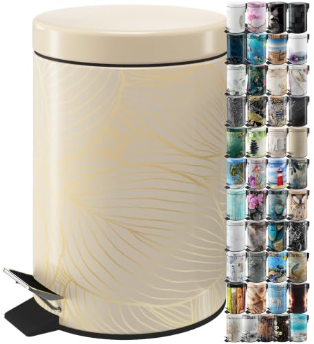 Sanilo Bathroom Bin 3L with Soft Close, Many New Cosmetic and Kitchen Waste Bins Available, Trash Can with Inner Bucket (Hosta)