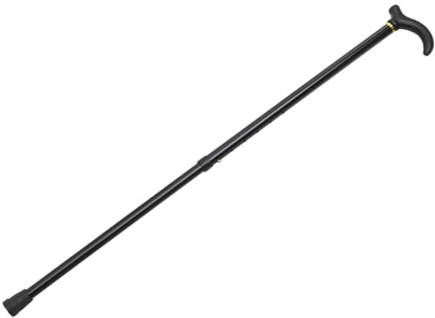 minkissy Bastón Ajustable De Aleación De Aluminio Negro 2 Tramos Antideslizante Agarre Ergonómico para Personas Mayores y Senderismo Estabilidad y Soporte Seguro