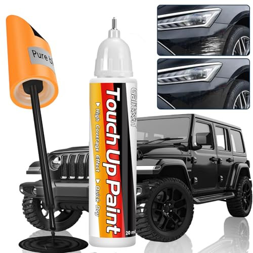 Rimuovi graffi auto, penna ritocco carrozzeria, Ritocco vernice autos Due in uno, Soluzione veloce e facile per riparare piccoli graffi automobilistici vernice per carrozzeria (1, Nero)