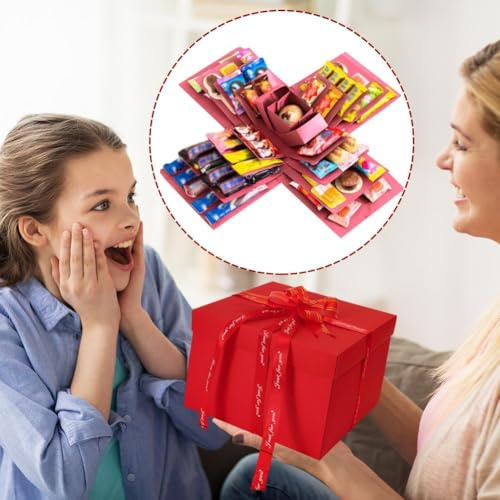 Überraschung Explosion Box für Freund und Freundin Geburtstag Jahrestag Gedenken Erinnerungen Tag Valentinstag Hochzeit