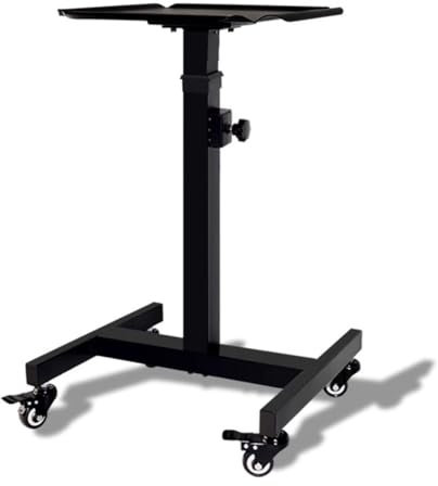 Soporte de pie para proyector con Bandeja, Carrito con Soporte para proyector para Oficina, hogar, Escenario, Estudio y películas, Altura Ajustable(70~110cm)