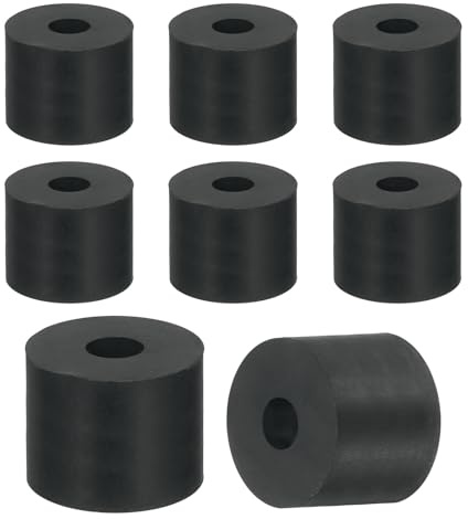QUARKZMAN 18Pcs Rondelle Caoutchouc 25 mm OD x 10 mm ID x 20 mm Épaisseur Entretoise Plastique Plates Anti-Vibrations Rond pour Machines Industrielles Domestiques