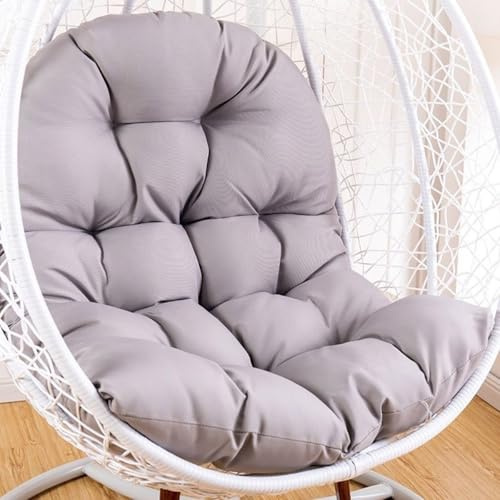 Cojin para Silla Colgante, Impermeable Almohada para Silla Columpio, Grueso Cojín de Asiento Hamaca para Jardín Terraza Interior Exterior (Silla No Incluida)(Gray)