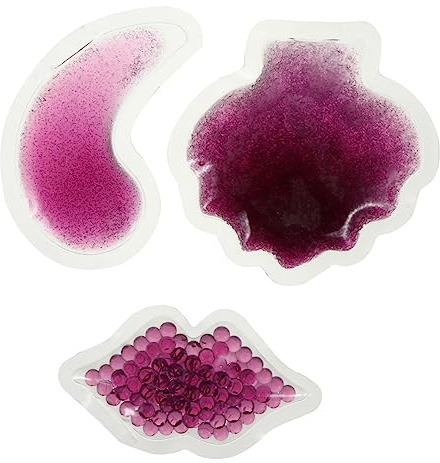 VALICLUD 3pezzi Gel Impacchi Freddi per Viso Occhi Labbra Maschera Gel Terapeutico per Cura Viso Impacchi per Cuscinetto per Occhi Labbra