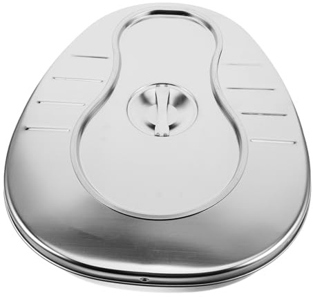 ELAYARD Edelstahl Bettpfanne mit Deckel für Ältere und Erwachsene Große Kapazität Geruchsverhindernd und Tragbar Geeignet für Zuhause und Krankenhausgebrauch