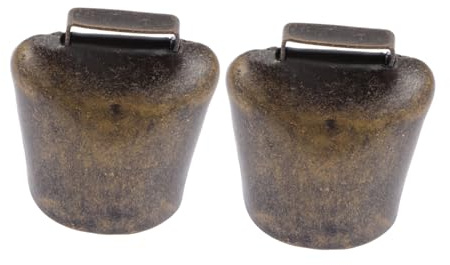 CHICAMPERA Campanelli per Bovini e Pecore in Metallo Zincato, Set da 2 Pezzi Suono Nitido e Brillante, Leggeri e Portatili per Pascoli, Decorazioni e Agricoltura