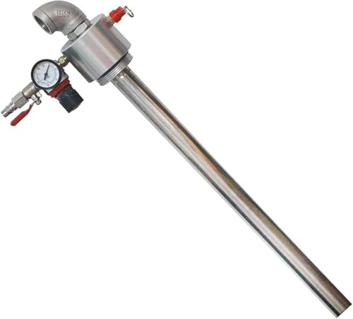 Bomba de transferencia de aceite, bomba de diluyente neumática con manómetro de presión de aire y válvula de seguridad para diésel, aceite de motor, aceite hidráulico y aceite de engranajes