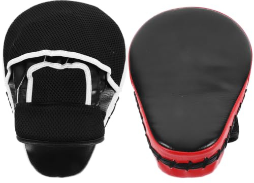 Alipis Paire de Coussins de Frappe en Cuir et Éponge pour Boxe Thaï et Arts Martiaux, Réduit Impacts, pour Entraînement Muay Thai et Kung Fu Couleur Aléatoire