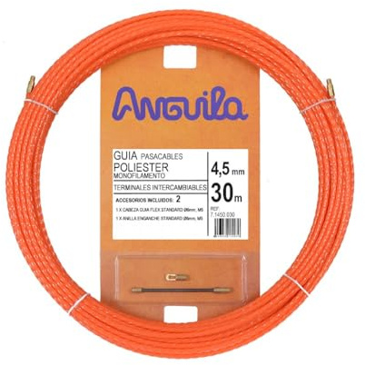 Guia Pasacables Anguila 71450030 MAX 4,5mm Triple Trenzado.30mt Naranja