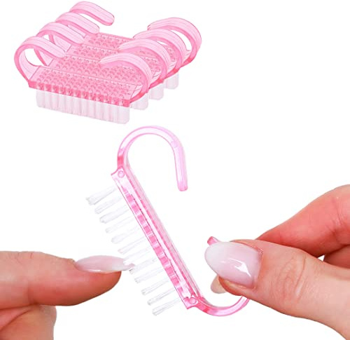 Nagelbürste Weich mit Griff für Maniküre, Pediküre als Reinigungs Bürste für Nägel aus Kunststoff 4 Stück