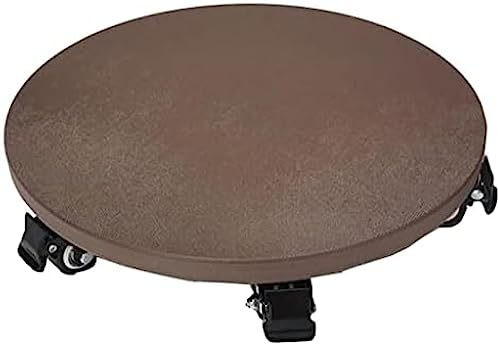 Pflanzen-Caddys, Pflanzen-Caddy Für Den Außenbereich, Rollender Pflanzenständer Mit Um 360° Drehbaren Rollen, Holz-Pflanzenroller-Basis Für Den Innenbereich, Runder Pflanzenwagen Mit Bremse Für Te