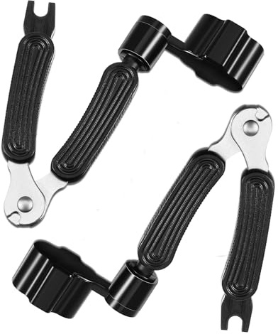 Guitar String Winder,2 PCS 3-In-1 Guitar String Winder Cutter and Bridge Pin Puller Guitar Repair Tools Acoustic Electric Guitar String Winder Tool for Guitar,Bass,Violin,Ukulele