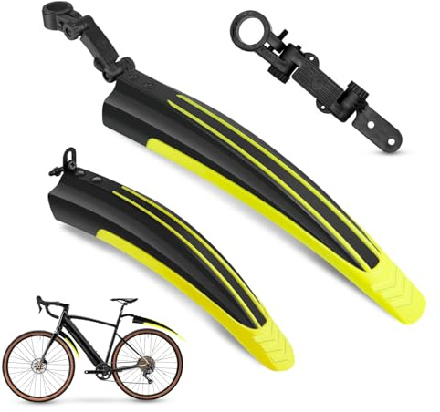 Vockvic Bicycle Mudguards, Full Cover Thickening Widening Mountain Bike Front and Rear Mud Guard Fenders Portable Adjustable Mountain Bike Mudguards Suitable for Mountain Bikes
