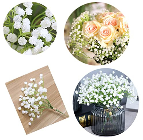 PRETYZOOM 6St lebensechtes Schleierkraut künstliche Blumen Blumendekorationen Blumendekor selber Machen hochzeitsdeko Partydekoration dekorative Schleierkraut Wenig frisch