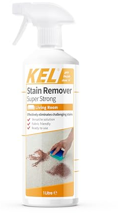 KEL - Stain Remover Spray Extra Strong, Carpet & Upholstery Cleaner, Removes Deely Ingrained Marks, Effective for Most Types of Fabrics - 1 Litre
