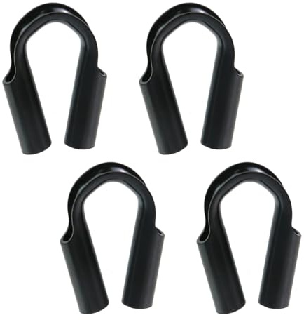 Antrader Rope Tube Thimble,Stainless Steel Wire Rope Tube Thimble,1/4 (6mm),Black