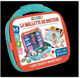 CLEMENTONI Wissenschaftskoffer: Magnetkoffer mit Körper & Emotionen, Lernspiele für Kinder, hergestellt in Italien, ab 4 Jahren, Mehrfarbig, 52851