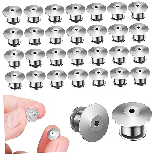 ULDIGI 30stücke Metall Pin Backs Für Broschen Sicherer Verschluss Für Anstecker Abzeichen Hüte Taschen Und Bücher Für Projekte Und Bastelarbeiten