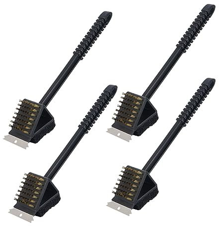 CIYODO Grill-reinigungsbürsten-Set Für Den Außenbereich 4-teilig Grill-reinigungsbürsten Ergonomischer Griff Zum Reinigen