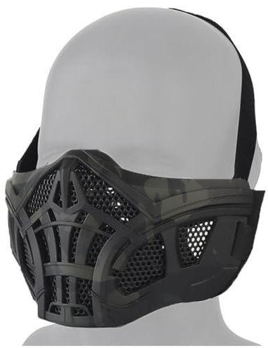 Fotrsta Masque De Tir Paintball, Demi-Masque Tactique Multifonctionnel Masque De Casque Réglable Scorpion pour CS, Paintball, Jeu De Guerre, Halloween, Cosplay, Fête Costumée