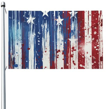 Flaggen, 90 x 152 cm, doppelseitig, schwer, 200D, Dekoration, Outdoor-Flagge, rot-weiße und blaue Streifen und Sterne, Flagge, Willkommensflaggen mit Messingösen, Gartenflagge für alle Jahreszeiten,