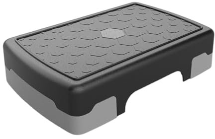 Fenteer Aerobic-Stepper, Übungs-Stepper-Plattform, stabiles Balance-Board, Workout-Stepper für das Cardio-Training im Heim-Fitnessstudio, Grauschwarz