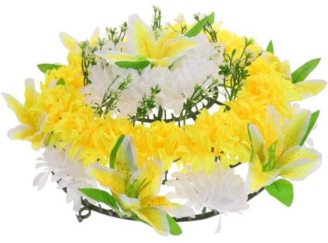 Alipis Ghirlanda Funebre Fiori Artificiali Per Attività Commemorativa Ghirlanda Sacrificale Piccola e Vividamente Colorata Decorazione Cimiteriale Per Funerali e Ricordi