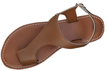 Wyongtao 2025 chaussures hallux valgus pour femme confortable Bout Ouvert chaussure plates de plage sandale Décontracté de bain Chaussures tongs élégante Bohême mules femme cuir Premium