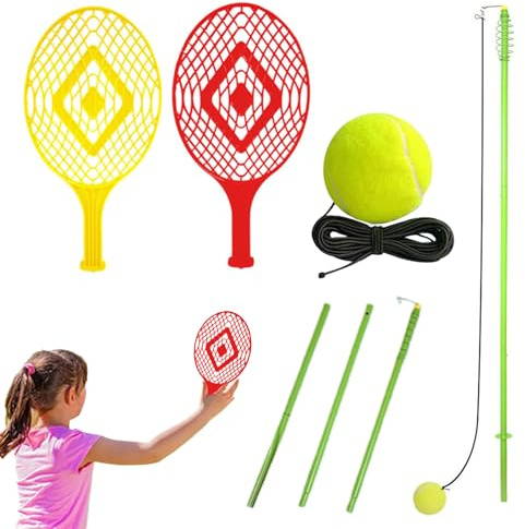 Rrlihjgu Ball Rebound Tennis Trainer, bärbar solo tennistränare | fältutrustning för hemmaspel, spelare, idrottare slår fritidssporter, matchfeedback och person