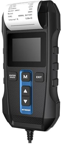 YVAAASIYC BT300P 12V Lead-acid Vehicle Battery Tester With Reverse Polarity Protection Auto Battery Tester With A Built-in Printer