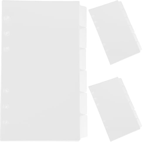 MAGICLULU 18 hojas Separadores de Carpeta Plástico Transparente para Archivador Anillas con Pestañas Escribibles Divisores Índice para Cuadernos y Documentos Organizados