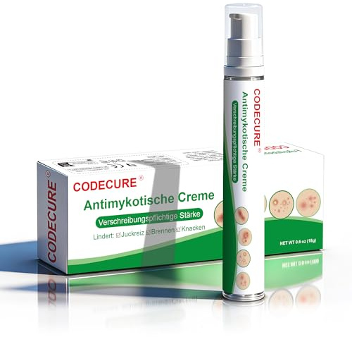 Antimykotische Hautcreme – Antimykotische Creme zur Behandlung von Fußpilz, Juckreiz und Ringelflechte – Milde Formel – Geeignet für Füße und Körper (18G 1-Pack)