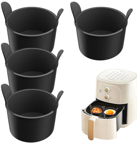 Hueveras escalfadas,Hueveras escalfadas - Molde para taza de caldera de huevos de 4 piezas | Molde para huevos cocidos, cocina para escalfados para horno, microondas, estufa, freidora de aire