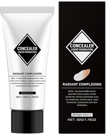 Base correctora - Base líquida | Maquillaje bas líquida hidratante para corrección de 1.76 oz | SPF50+ BB Perfeccionadora del Tez | facial duradero del camuflaje de la decoloración