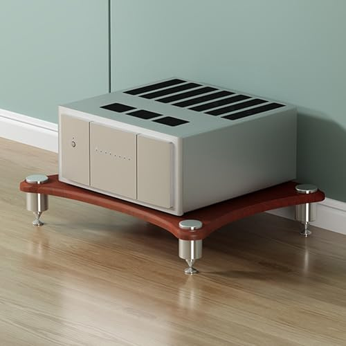 Ste CabinetStand 1, 2, 3 och 4 nivåer, AV-hylla, spelskåp, O-videohylla, Nizer AV-stativ för spelkonsol, tornhylla, skivställ Stoma (Teak,