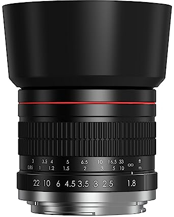 Prime Portrait Lens Lightdow 85mm F1.8 Manual Focus Lens for Sony FE/E Mount – Full Frame Prime Lens, For Sony α, α9, A7, A7R, A7S, A6000, A6400, ZV-E10, A5100, Nex Series