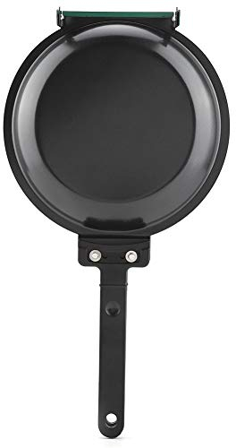 Fdit 7.5 padella in Ceramica antiaderente rotonda con Coperchio laterale doppio per Omelette e cucina